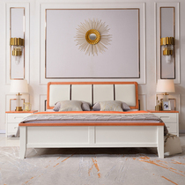 Red Oak Wood Solid Wood Bed 1 8 m Double Bed 1 5 m White Modern Light Lavish Style Brief Soft On Bed Wedding Bed