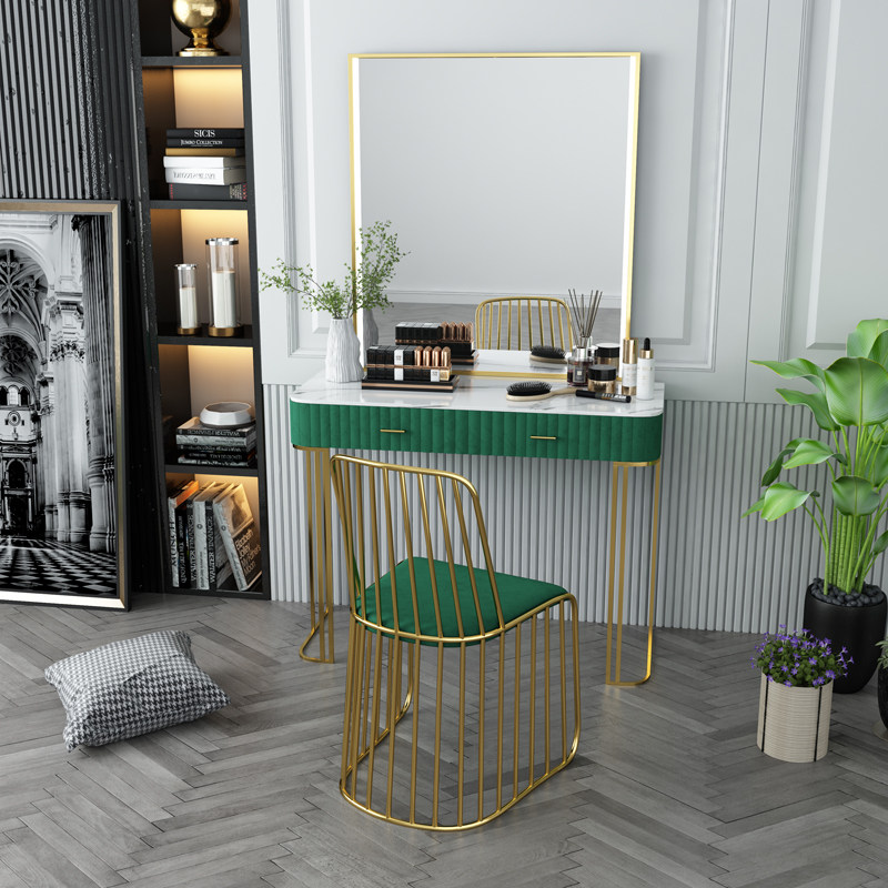 Marble studio wedding dress professional makeup artist makeup table beauty salon professional makeup table manicure dressing table with lamp