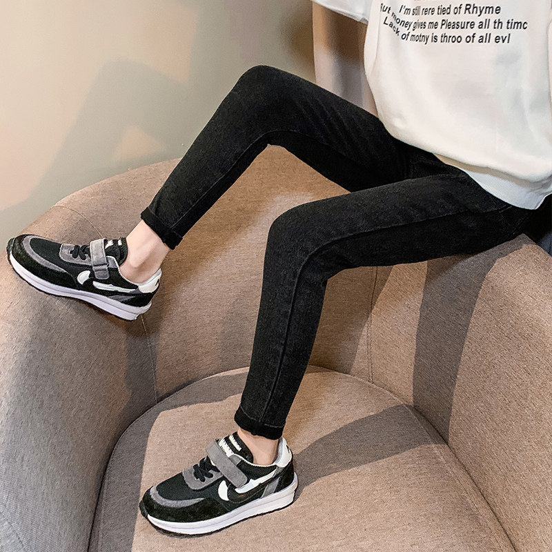 Girl Inside Lap Pants 2022 New Spring Dress Children's Magic Pants Wear Foreign Pie Small Footed Pencil Pants Elastic Long Pants