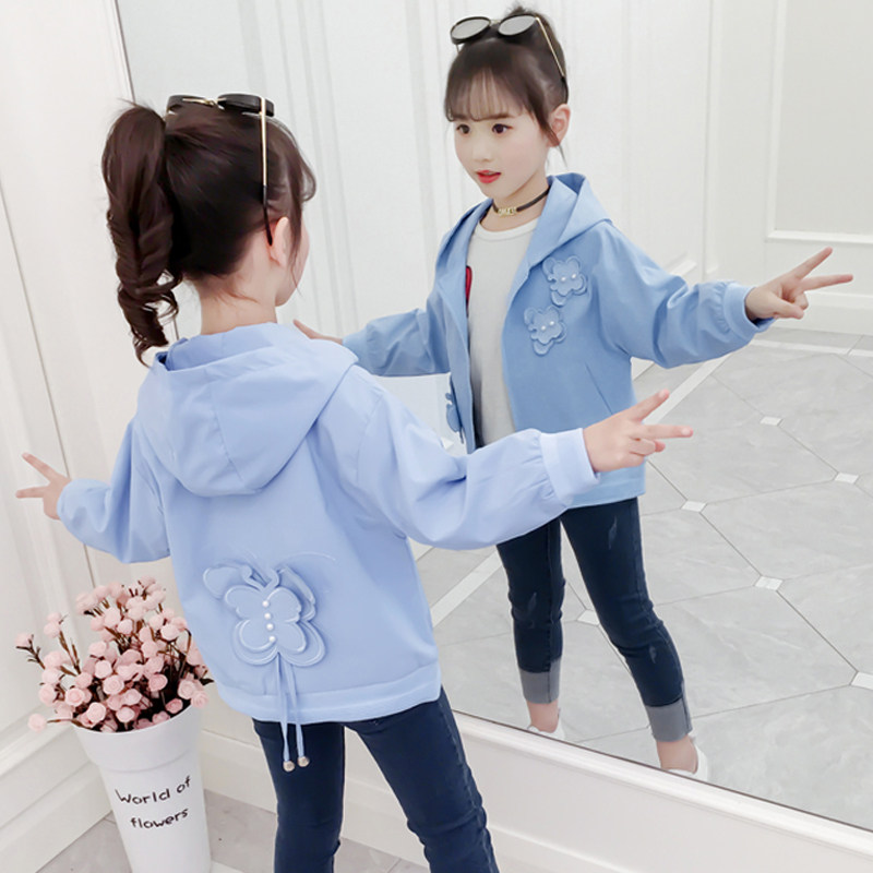 Girls 'coat 2021 new children's foreign school net red autumn little girl spring and autumn tide girls' clothing autumn big child
