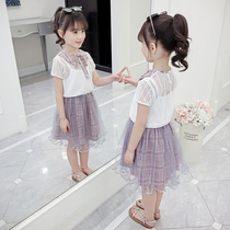 Net Red childrens clothing girl dress summer 2021 New Korean version of tide childrens girls dress foreign style princess skirt