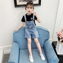 Childrens girls summer suit 2021 New 5 summer 6 girls short sleeves foreign fashion fashion 7 children big children 8 years old 15