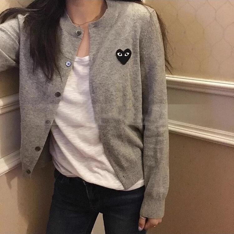 Knitted Cardigan for Women, Lazy Style, Autumn and Winter New Korean Version, Heart-Shaped Long-Sleeve Slim-Fit Base Sweater, Small Jacket Top