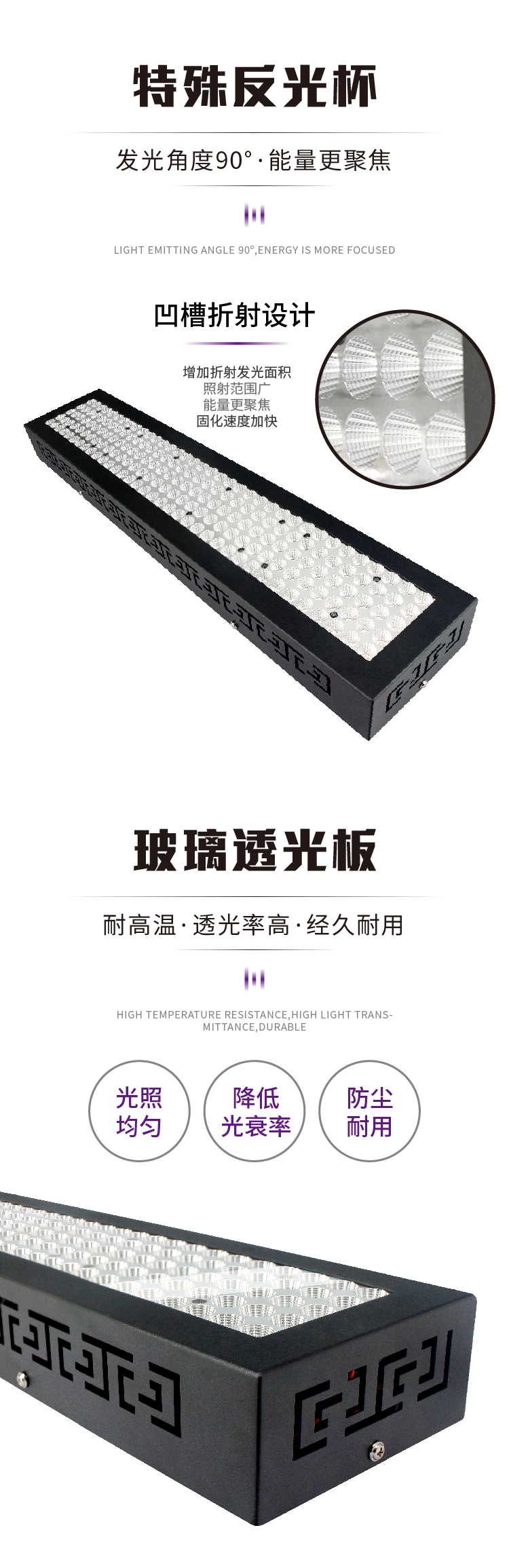 工业高效led紫外线UV固化灯无影滴胶大功率晒版荧光画干燥固化机