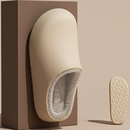 七色纺秋冬保暖防滑防水棉拖