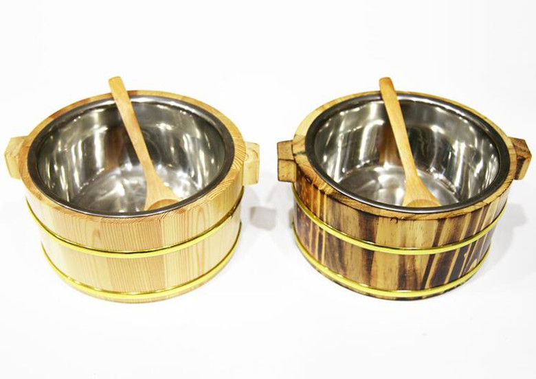 Restaurant dining set Wooden bucket rice Wooden bucket rice bucket Hotel small rice bucket Wooden bucket rice tableware Taste cup bucket