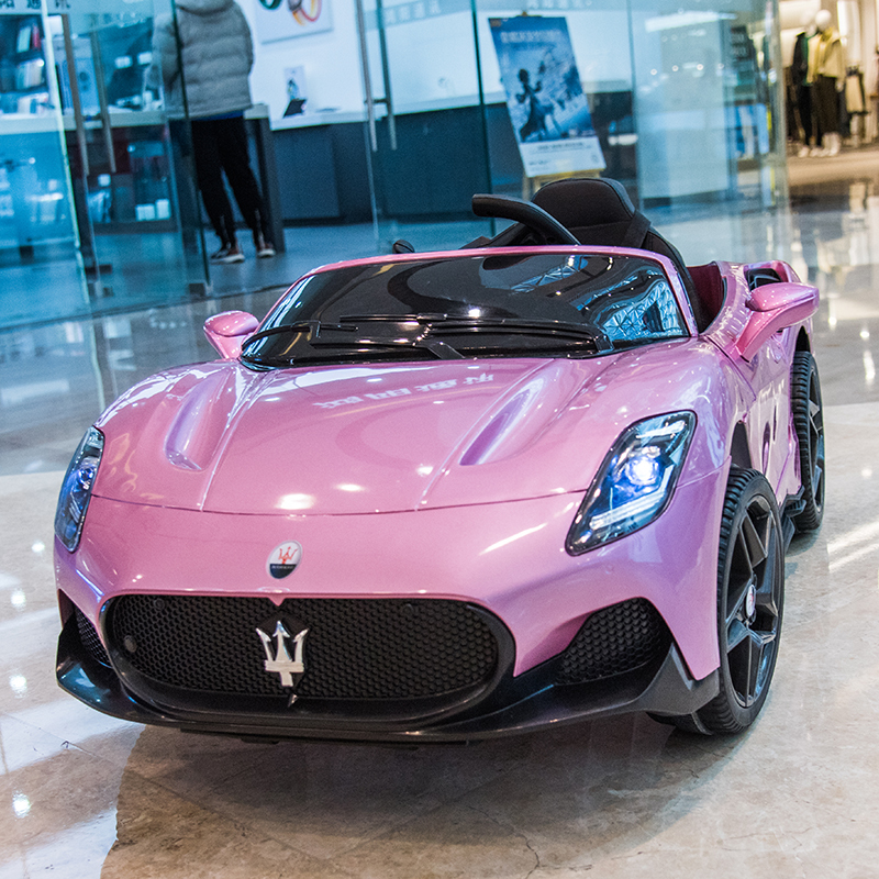 Children's Electric Car, Four-Wheel Sports Car, Remote Control Toy Car, Can Accommodate People, Suitable for Boys and Girls, Dual-Drive Baby Stroller