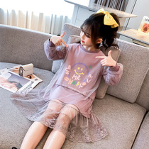 UK next kiss girl dress 2020 new autumn western style yarn skirt little girl long-sleeved princess skirt