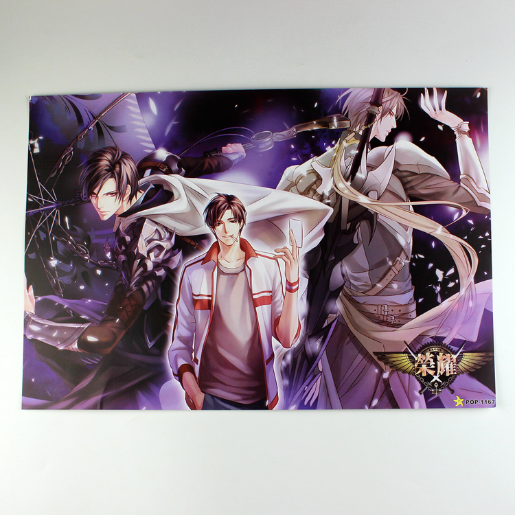 Toàn thời gian thạc sĩ 8 cái Leaf sửa chữa embossed poster Phim Hoạt Hình anime COS hình nền dán tường bức tranh tường hình sticker cute