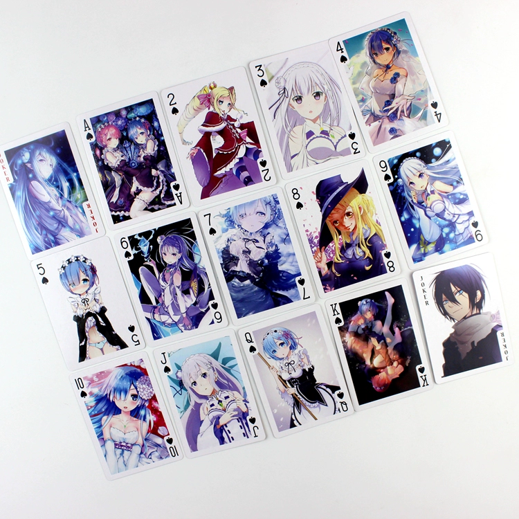 Re: Thế giới khác nhau cuộc sống từ đầu Rem Lam Poker phim hoạt hình anime thẻ ngoại vi thẻ chơi