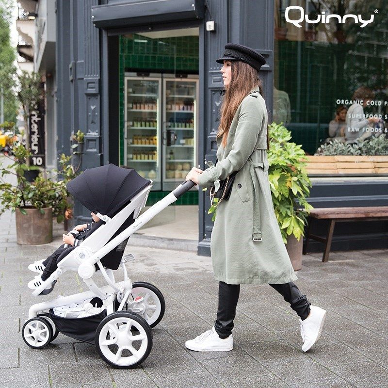 Dutch QUINNY MOODD bidirectional high landscape large wheel shock to sit flat reclining newborn baby trolley-Taobao