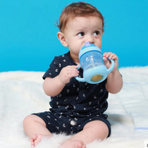(Day specials) Newborn baby water cup with straw handle baby leak-proof summer training drink cup