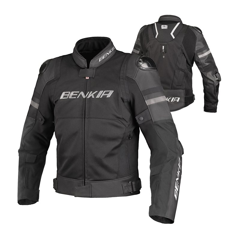 Benkia Hdf-Gl323 Spring, Summer and Autumn Motorcycle Riding Jacket Mesh + Leather Anti-Fall Breathable New Motorcycle Riding Jacket