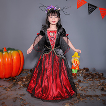 Halloween Childrens Costume Little Girl Vampire Princess Dress Role Play Dress Up Performance Props Costumes