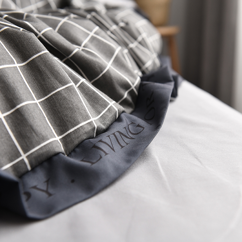 Mùa hè bông Anh chăn quilt bao gồm bốn bộ Bắc Âu đơn giản gió bông 1,8m giường ga giường - Bộ đồ giường bốn mảnh bộ drap giường 1m6