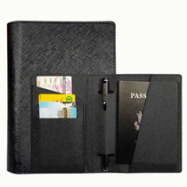 Cross-border popular Korean version multi-color cross pattern PU passport holder multi-function pen slot multi-card slot passport holder