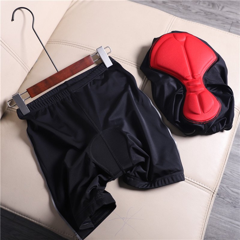 Foreign trade male and female riding shorts bunches body elastic tight compression riding underpants air cushion speed dry perspiration night-line glistening