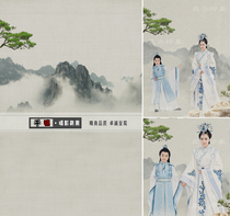 Photo studio plate womens square costume photo theme background Chinese style parent-child photo photography background cloth cheongsam