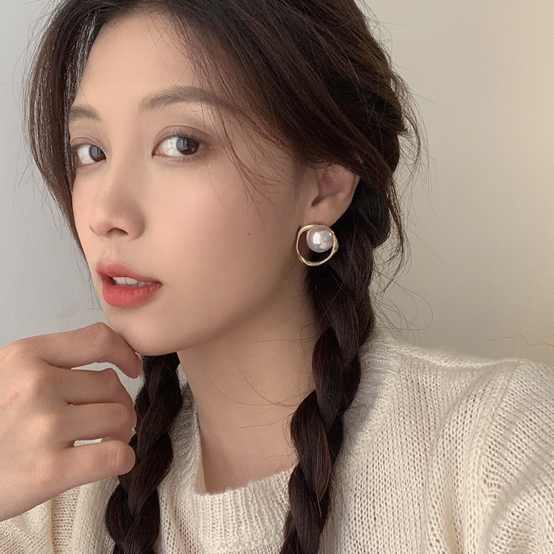 South Korea East Gate Ear Retro Style Elegant Pearl Earrings 100 lap net red earrings Mosquito Coil Dish Without Ear Clip