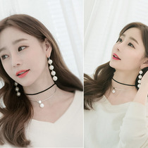 European and American exaggerated big Pearl tassel long earrings Korean Joker temperament earrings earrings earrings earrings earrings earrings earless ear clip female