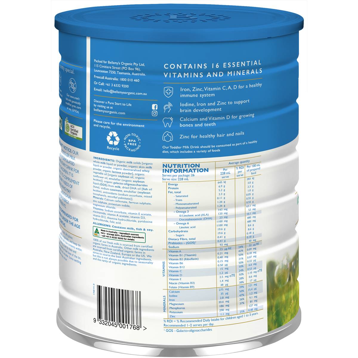 bellamy's organic formula