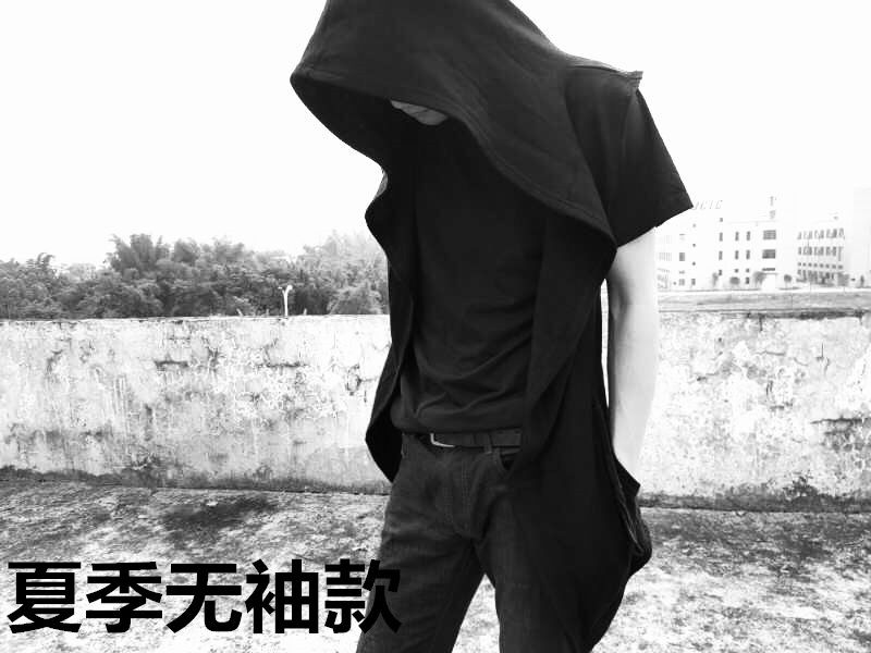 Summer thin assassin trench coat, hoodie, men's cardigan, mid-length cape, wizard cloak, sleeveless top, cool coat