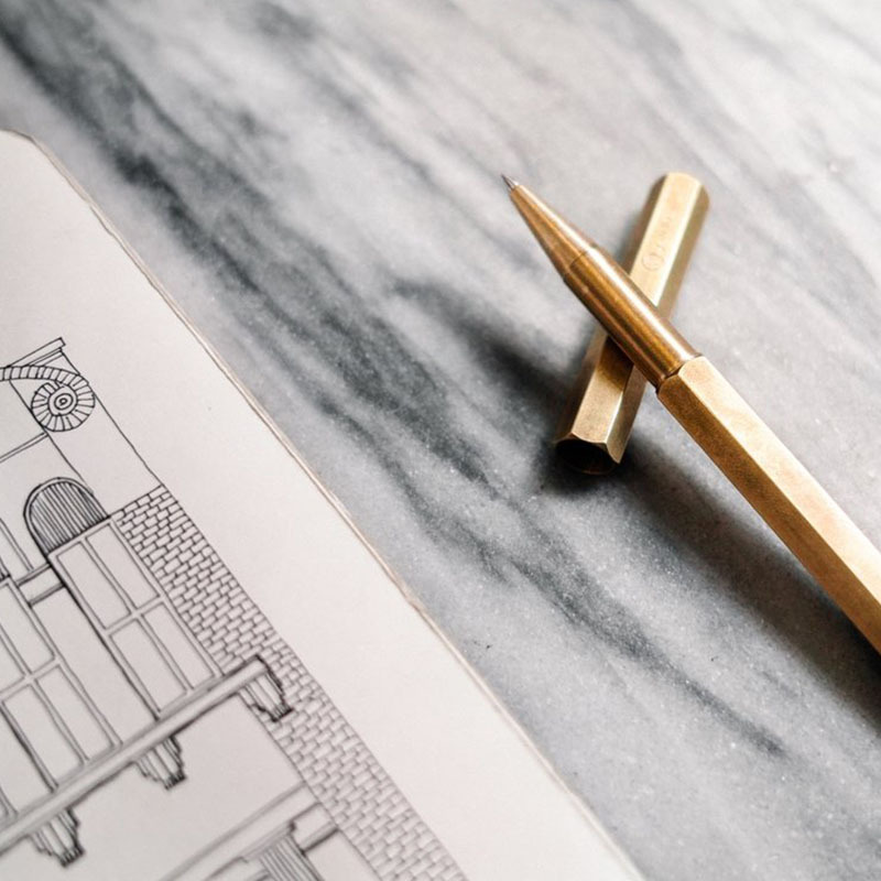 China Taiwan Wuyue Design Ystudio Stat-02 Ballpoint Pen Writing Signature Ballpoint Pen Black