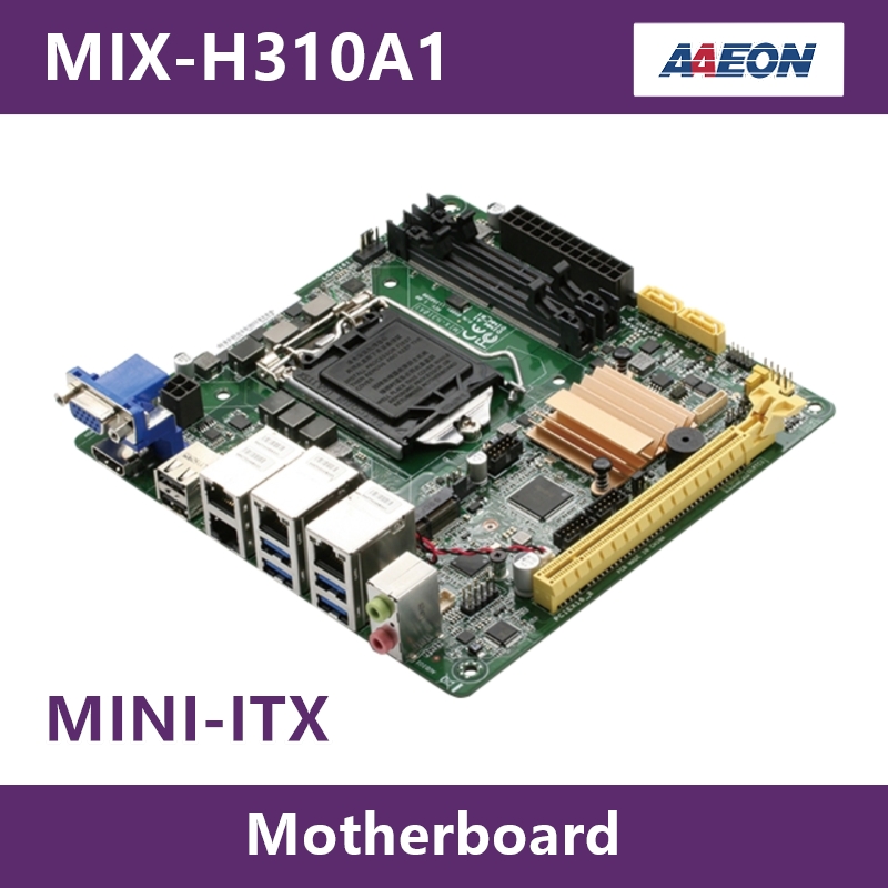 MINI-ITX motherboard #AAEON MIX-H310A1-A10-2L-4L customizable multi-network interface machine