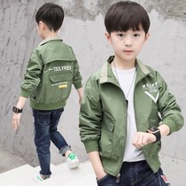 Boys spring and autumn jacket 2022 new CUHK children handsome boys spring clothes jacket foreign air blouses Korean version of the tide