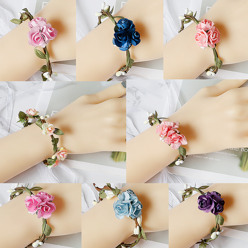 Sen Department wrist flower small fresh flower bridesmaid sister hand flower children dance dance performance wedding beautiful bracelet