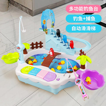 Childrens Diaoyutai toy puzzle parent-child 4-5-6 years old girl boy Penguin slide two-in-one gift