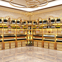 Floor-standing wine cabinet restaurant Wall wine cabinet creative multi-storey winery glowing red wine storage display rack wine rack