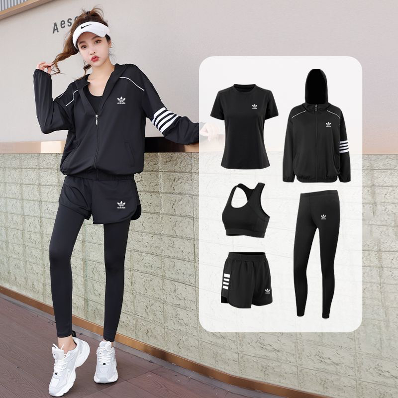 Clover Trendy Brand Running Sports Suit for Women, New Autumn and Winter Quick-Dry Breathable Loose Fitness Plus-Size Yoga Outfit