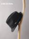 Autumn and winter new pure black wool jazz hat for men with large head circumference, European and American British fashion, cool and handsome, middle-aged and elderly