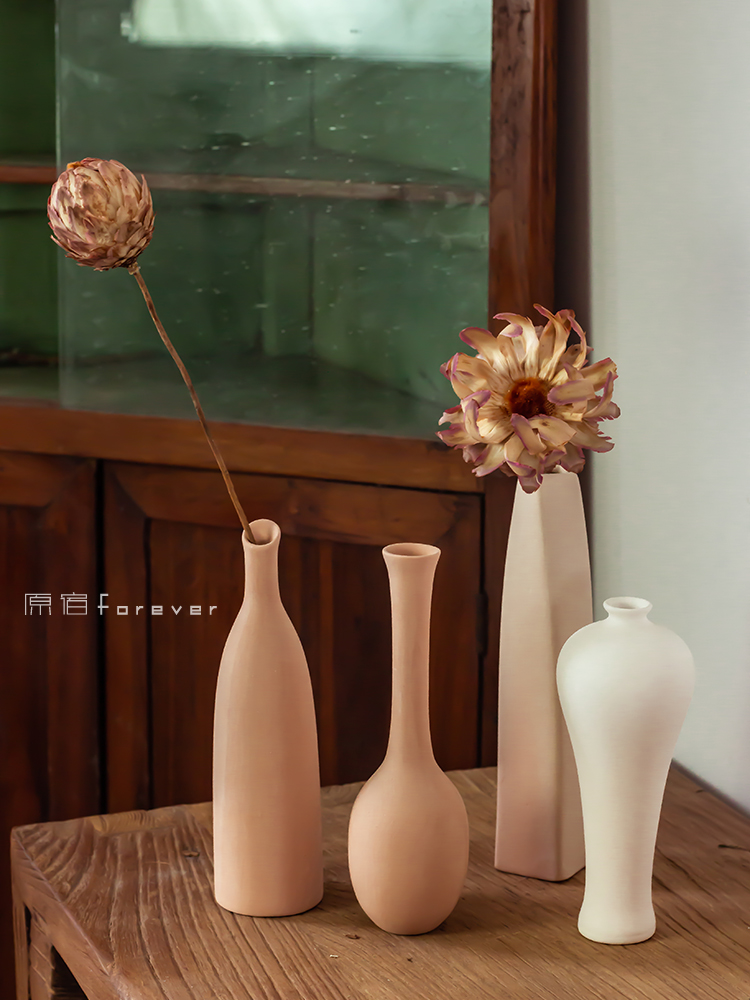 Plain embryo pottery clay vase Coarse pottery decoration craft gift decoration diy painted dry vase Home bed and breakfast Elegant ornaments flower vase