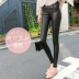 Bà bầu quần da xuân hè 2018 mới cộng với quần legging nhung dày mùa đông Phụ nữ mặc quần nâng bụng thủy triều mẹ mùa thu quần áo bầu cao cấp Phụ nữ mang thai quần / quần bụng
