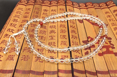 Ожерелье четки 纯天然白水晶念珠佛珠108颗 / 手链/带隔珠/ 文玩手串旺事业8mm