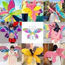 Net Red Back Hanging Butterfly Wings Balloon Children Party Angel Wings Decorative Pendulum Balloon Automatic Closure