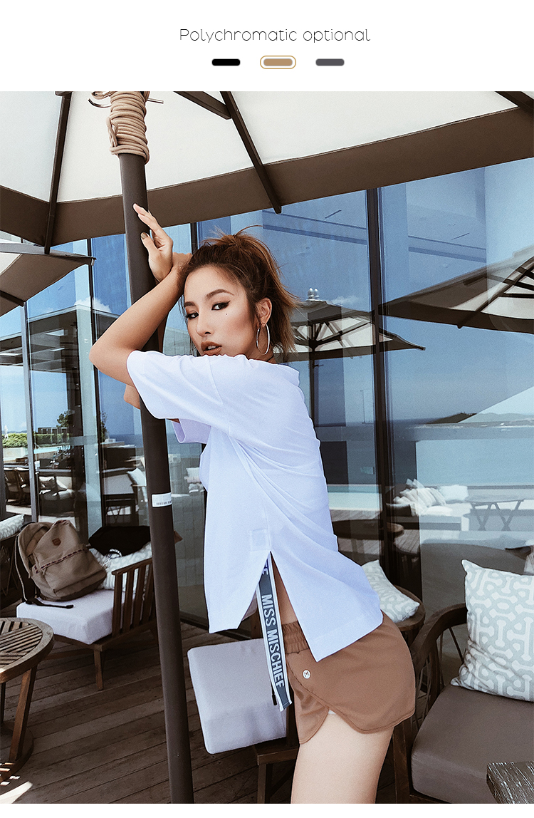 Quần short thể thao nữ Weiren lỏng lẻo bên ngoài xuyên thấu thoải mái chạy hè tập thể dục thun thun eo quần nóng - Quần thể thao quần tập yoga