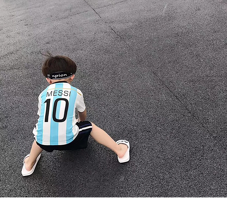 Trẻ em đội tuyển bóng đá thống nhất 2018 World Cup jersey đội tuyển quốc gia đồng phục bóng đá Argentina áo sơ mi Đức ngắn tay áo phù hợp với