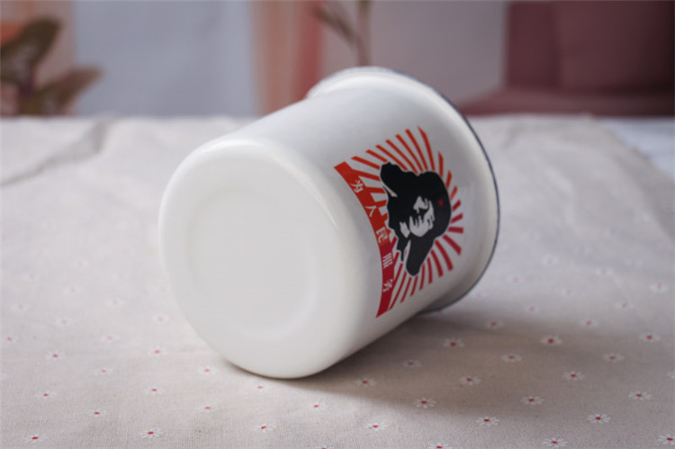 Phiên bản hoài cổ của những chiếc cốc tráng men kiểu cách mạng Teacups ly 6,7,8,9,10,16CM có nắp đậy - Tách bình đựng nước giữ nhiệt