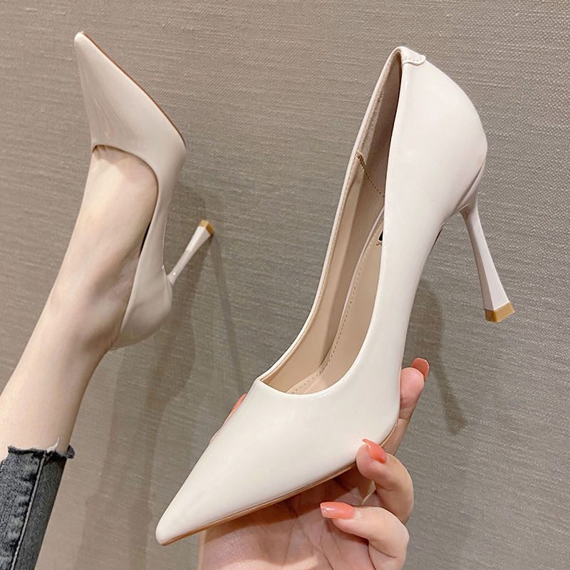 Non-Abrasive Black Professional Sweet High Heels with Thin Heels for Formal Wear, Job Interviews, Small Size, Stewardess Pointed Toe Shallow Shoes Non-Abrasive Black Professional Sweet High Heels with Thin Heels for Formal Wear, Job Interviews, Small Size, Stewardess Pointed Toe Shallow Shoes