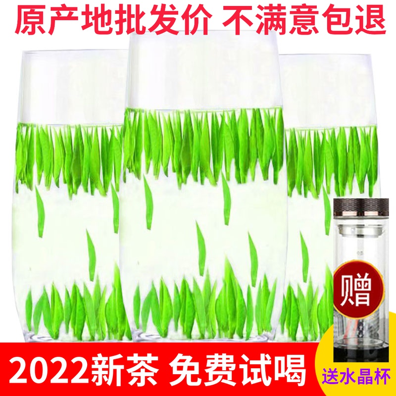 The green tea in 2022 new tea before the bright green leaves of bamboo fried green leaves and bulk 500g