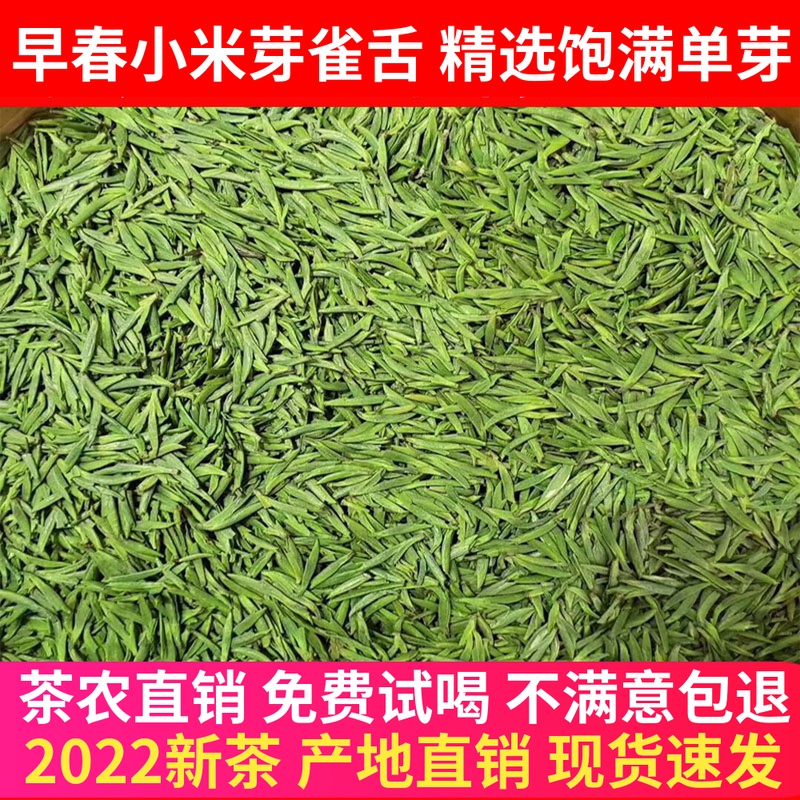 Nesttongue 2022 New tea Ming pre-high mountain green tea special grade thick and fragrant bamboo leaves fried in green hair sharp tea bulk 250g