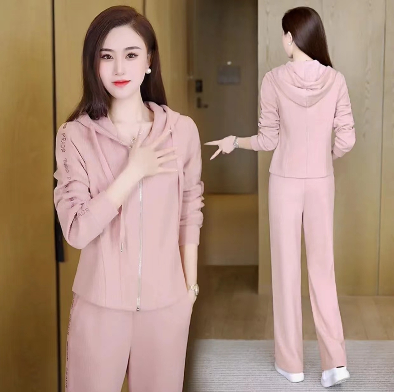 Imitation Cashmere Casual Suit for Women, High-End Brand Outfit, Complete Set of Sportswear, Spring and Autumn Style, Mother's Outfit, Two-Piece Set