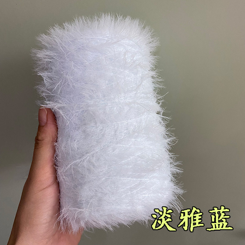 仿貂绒毛线 宝宝线双面绒貂绒线diy手编中粗围巾披肩外套线棒针线详情23