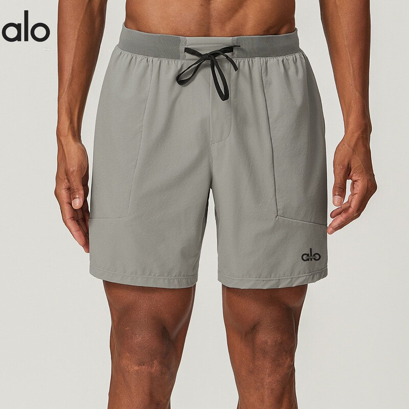 Alo Men's Outdoor Casual Sports Shorts That Absorb Sweat and Moisture, Tennis Yoga Quick-Drying Shorts Made of New Technology Fabric