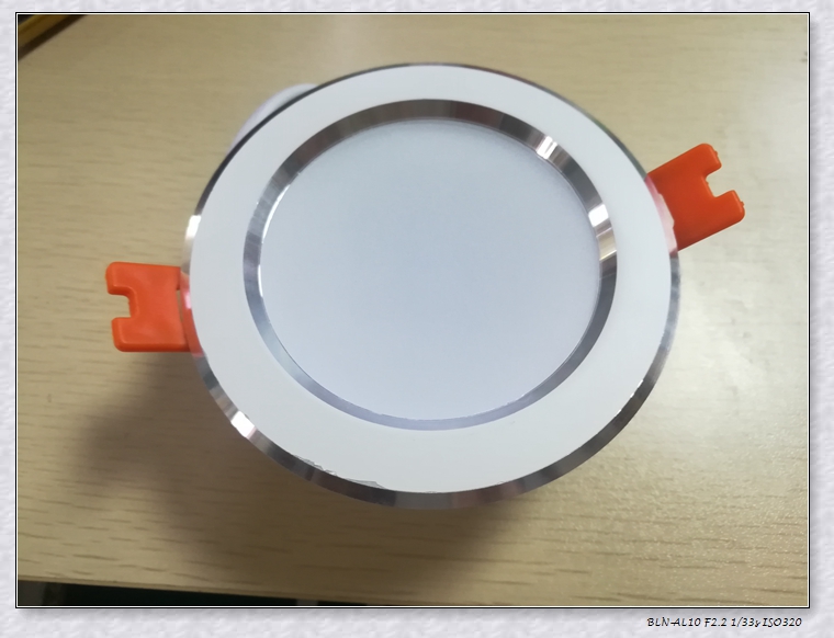 Foshan Lighting LED Downlight White Jade Silver Edge 3W6W7W8W Tri-color Dimming