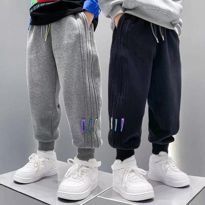Boy Sports Pants 2022 Spring New Products Children Foreign Pie Long Pants CUHK Children Spring Autumn Casual Pants Loose Korean version