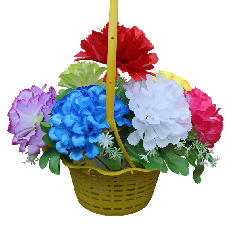 Simulation Flower Chrysanthemum basket Flowers Sweep Tombs Flowers Fake Flowers Qingming Flowers Cemetery Flowers cemeteries to put flowers and flowers to put flowers